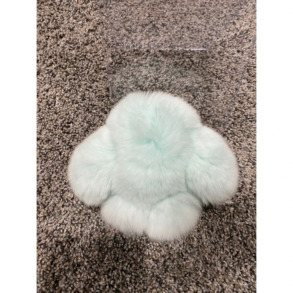 Unbranded Bunny Bag Charm Mint Green Excellent Faux Fur Plush Keychain